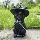 🎃Halloween magic black cat sculpture