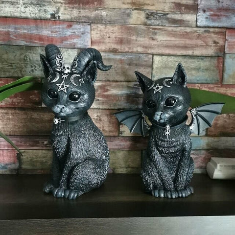 🎃Halloween magic black cat sculpture