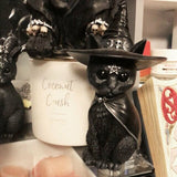 🎃Halloween magic black cat sculpture