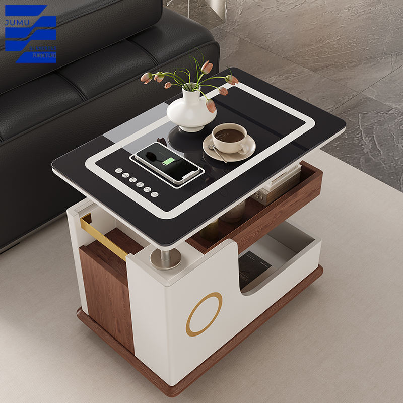 Chic Wooden Side Table with Built-in Bluetooth Speaker – Where Elegance Meets Sound