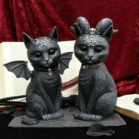 🎃Halloween magic black cat sculpture